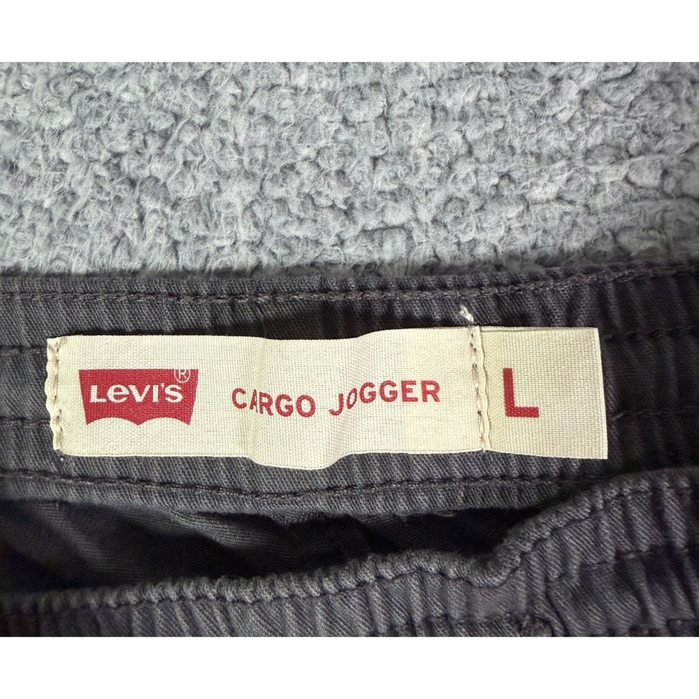 Levis Pants Youth Boys L‎ Black Cargo Jogger Elastic Cuffs Drawstring 28" Inseam - Picture 4 of 7